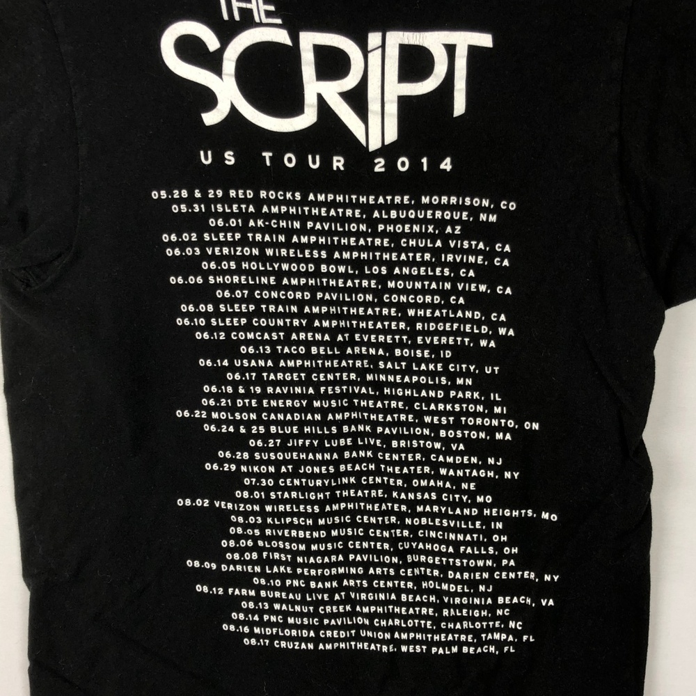 The Script 2014 US Tour Unisex T Shirt XS - Picture 4 of 5